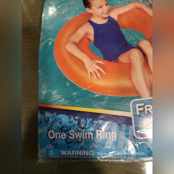 H2O Go kids inflatable frosted pool ring, orange. - Picture 3 of 6